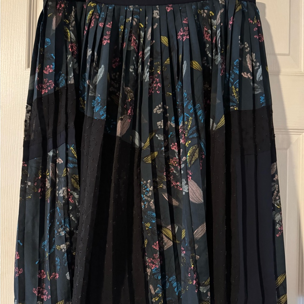 Banana Republic A-Line Skirt - Black and Blue Floral
